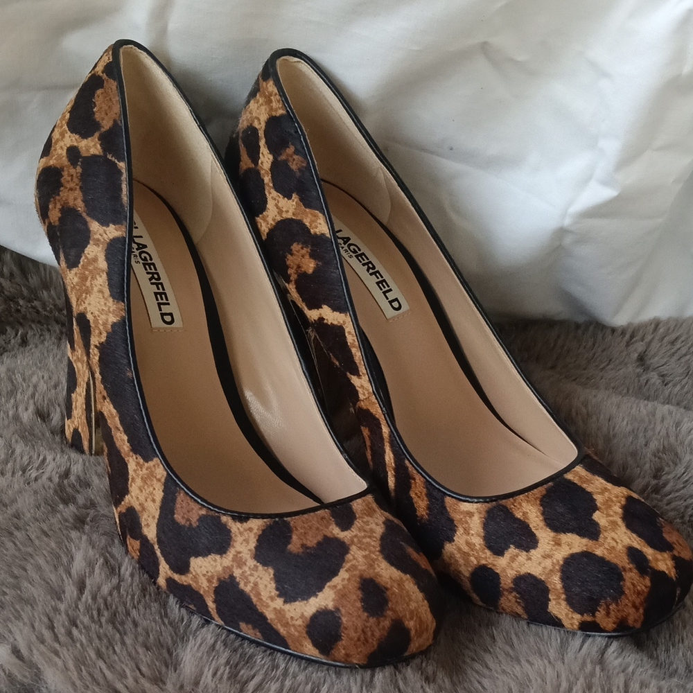 Karl Lagerfeld Brown and Black Heels